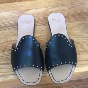 Black flats by Victor. Italian made leather Sz 8.5